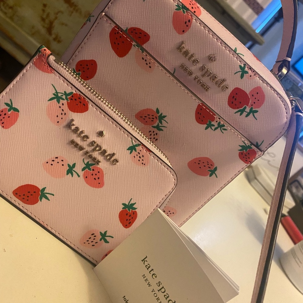 Kate Spade Strawberry Crossbody/ID Holder